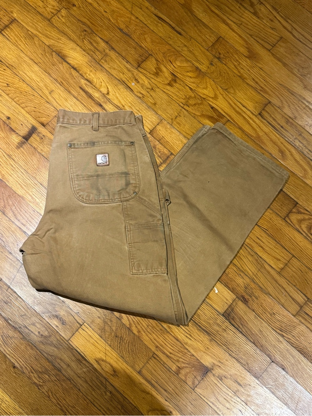 Carhartt Men's Double Knee Brown Work Pants (34x30)